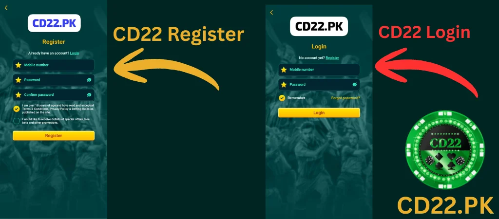 CD22 Register And Login Steps